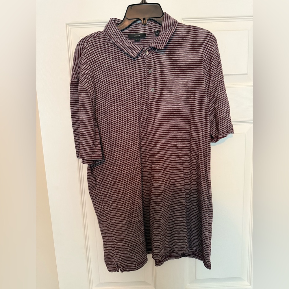 Vince Striped Polo Shirt